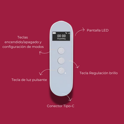 Kit Lumiwell Glow - 3 en 1 -  Máscara LED Facial, Cuello & Escote